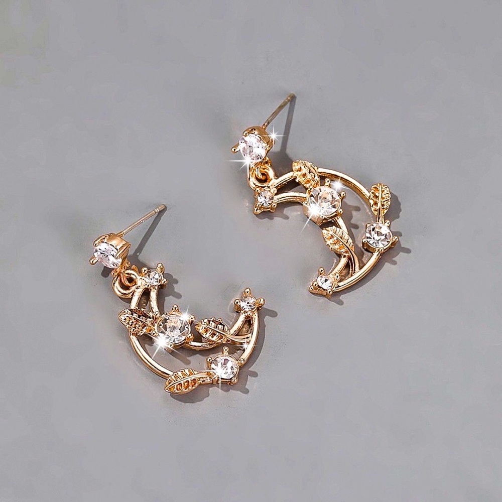 Any 2/$20! Gold/Crystal Moon/Star Dangle Earrings - Picture 3 of 9